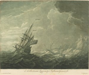 Scena di Navigazione dalla Collezione di Lawrence Fashion da Elisha Kirkall after Willem van de Velde the Younger