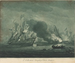 Scena di Navigazione dalla Collezione di Onuphrij Edwin da Elisha Kirkall after Willem van de Velde the Elder