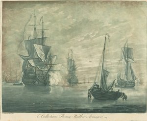 Scena di navigazione dalla collezione di Thomas Walker da Elisha Kirkall after Willem van de Velde the Younger