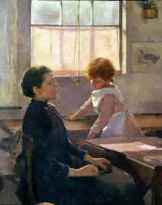 La scuola è finita, 1889 (dettaglio) da Elizabeth Adela Stanhope Forbes