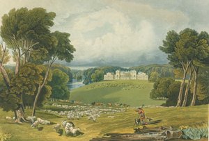 Veduta di Holkham Hall, Norfolk, inciso da Robert Havell, 1818 da Elizabeth Blackwell