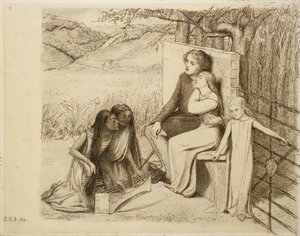 Due amanti, 1854 da Elizabeth Eleanor Siddal