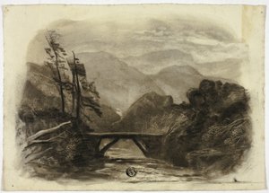 Torrente di montagna con piccolo ponte II da Elizabeth Murray