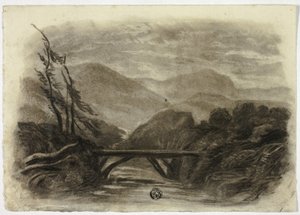 Ruscello di montagna con piccolo ponte I da Elizabeth Murray
