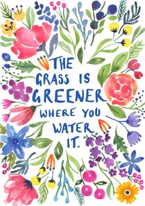 Greener Grass, 2018 (acquerello) da Elizabeth Rider