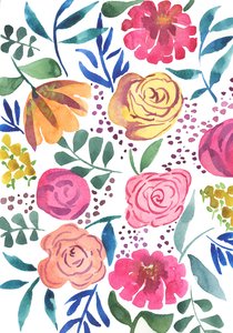 Rose Medley, 2018 (acquerello)
