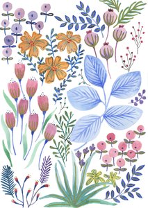 Fiori di primavera, 2017 (acquerello) da Elizabeth Rider