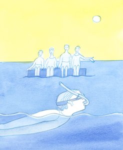 Una persona troppo preoccupata dei propri interessi - anche cose buone - e che non ascolta coloro che meritano il suo amore e la sua lealtà, è come un nuotatore con un boccaglio che sceglie di tagliarsi fuori. da Elizabeth Wang
