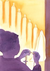 Mentre preghiamo il Rosario, i Santi si uniscono alla prima metà dell