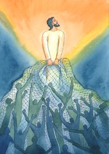 Alla Messa, come un pescatore, Gesù attira nel Suo Regno coloro che Lo amano da Elizabeth Wang