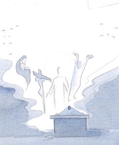 Alla Messa siamo presenti a ogni mistero della vita di Cristo da Elizabeth Wang