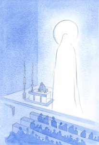 Cristo e Sua Santa Madre sono vivi, ora in Cielo, gloriosi. Essere così glorificati significa essere maestosi e perfetti in ogni modo da Elizabeth Wang