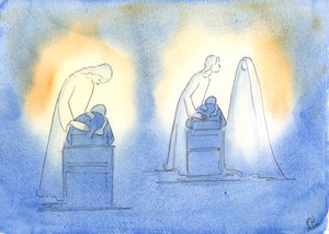 Cristo e Sua madre sono contenti ogni volta che ci rivolgiamo a loro con la semplicità e la fiducia di un bambino da Elizabeth Wang