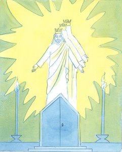 Cristo è compiaciuto dalla nostra devozione a Lui nel tabernacolo, 2003 da Elizabeth Wang