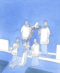 Cristo è toccato nel cuore da ogni segno di devozione a Lui nella Sua Passione - che ha sopportato per amore di tutti noi da Elizabeth Wang