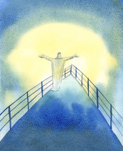 Cristo è con la Sua Chiesa, durante il Santo Sacrificio della Messa, pregando per nostro conto da Elizabeth Wang