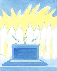 Cristo ama portare ai suoi amici ristoro e nuovo coraggio attraverso la Sua Presenza Reale nel Santissimo Sacramento da Elizabeth Wang