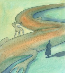 Cristo mi disse: "Attento al serpente", 2005 (acquerello su carta)