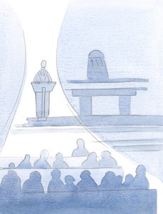 Cristo parlò attraverso il Suo sacerdote, dicendo: "Anche tu puoi parlare con autorità"; significando che tu, i fedeli battezzati, puoi condividere la Fede da Elizabeth Wang