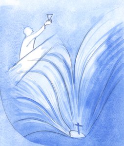 Cristo parlò con grande coraggio ai Suoi apostoli, tenendo il calice del Suo Sangue, e già vedendo la Sua 