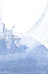 Cristo sostiene la Sua Santa Chiesa in ogni momento della sua vita, con le braccia tese mentre offre il Suo Santo Sacrificio