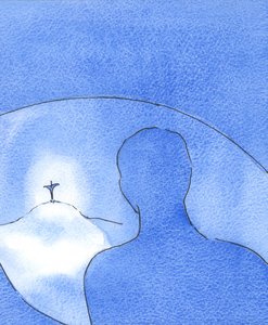 La Luce di Cristo brillava durante la sua vita sulla terra. Dal Cielo, il Padre guardava un Uomo-Dio altruista e amorevole, 2003 da Elizabeth Wang