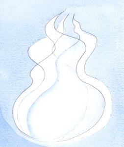 Ogni Persona Divina, ogni fiamma, possiede la stessa Natura Divina. Insieme sono un solo Dio, un solo Fuoco, 2002 da Elizabeth Wang
