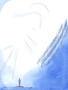 Ogni volta che preghiamo il "Santo, Santo, Santo Signore" uniamo le nostre voci ai santi e agli angeli che offrono la stessa lode in Cielo da Elizabeth Wang
