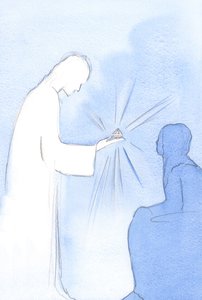 Ha tenuto fuori un piccolo trofeo che era a forma di cristallo. Rappresentava la purezza di intenzione che avevo perseguito da Elizabeth Wang