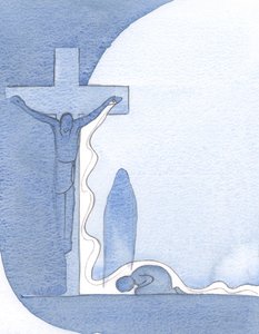 Mi ha mostrato la Croce, eretta, Sua Madre sotto di essa, e il Suo Sangue in un vasto effusione, che scorreva su di me da Elizabeth Wang