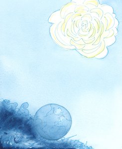Il cielo era rappresentato come un enorme fiore, al cui cuore c