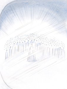 Ho visto i santi spintonarsi, per così dire, per il privilegio di aiutarci, con la Vergine Maria al centro, 2000
