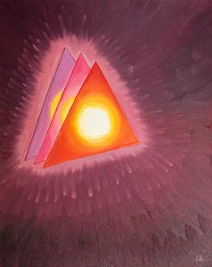 Mi è stato mostrato un simbolo della Santissima Trinità: tre triangoli, con un fuoco simile a lava fusa (rappresentante l