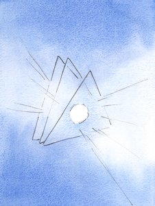 Mi è stato mostrato un simbolo della Santissima Trinità: tre triangoli, con un fuoco come lava fusa (che rappresenta l