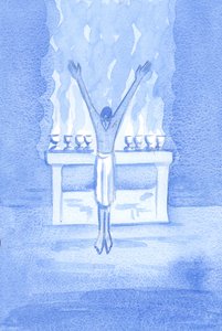 Se Cristo - con riverenza - offre umile lode al Padre, osa qualcuno sulla terra offrire lode con meno riverenza? da Elizabeth Wang