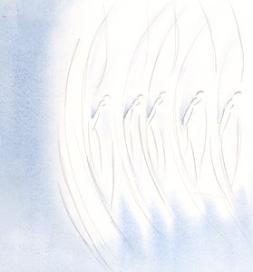 La sera, vidi che la santa compagnia degli angeli era unita nel fare il segno della croce da Elizabeth Wang