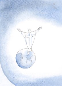 Gesù Cristo è il nostro Sommo Sacerdote che intercede per noi al Padre in ogni Messa. da Elizabeth Wang