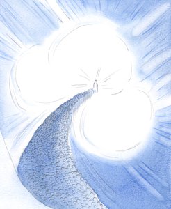 Gesù, al cuore della Divinità, è reso felice dalla nostra venerazione e dalla nostra lode al Padre nel potere dello Spirito. Ci attende. da Elizabeth Wang
