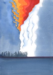 Proprio come il popolo di Dio ai tempi di Mosè era guidato da una colonna di fuoco, un vero contemplativo oggi può essere guidato interiormente come da un forte dolce fuoco da Elizabeth Wang
