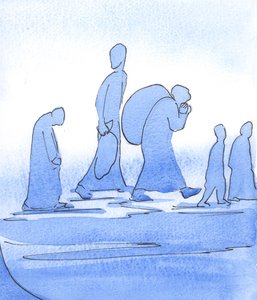 Sulla strada verso un Paese Meraviglioso: La Chiesa è come un gruppo di rifugiati riflessivi che si aspettano pericolo, fuga e difficoltà. Portano ciò di cui hanno bisogno da Elizabeth Wang