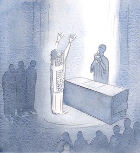 Le nostre preghiere sono ascoltate per questo motivo: sono unite alla preghiera di Cristo che è presente, nostro eterno Sommo Sacerdote. da Elizabeth Wang