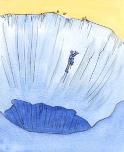 Qualcuno che rifiuta di pentirsi del male, rifiuta di mostrare contrizione o rifiuta di fare riparazione a coloro che ha offeso, è in un luogo pericoloso come se fosse sul lato inclinato del cratere di un vulcano da Elizabeth Wang
