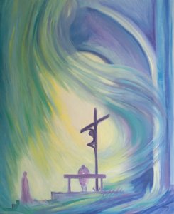 La Messa è come una finestra nel tempo, attraverso la quale siamo presenti al Sacrificio Salvifico di Cristo, mentre Maria osserva da Elizabeth Wang