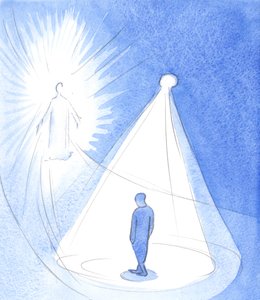 Lo Spirito Santo è come una lampada, che brilla sopra di noi, mentre ci dirigiamo verso Cristo in Cielo da Elizabeth Wang