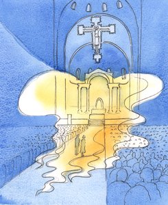 Il Dio tutto santo e maestoso che lodiamo alla Messa, attraverso Cristo Suo Figlio, è presente qui da Elizabeth Wang