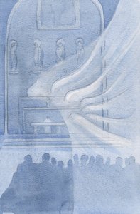 Gli angeli adorano Cristo nella Santa Eucaristia da Elizabeth Wang