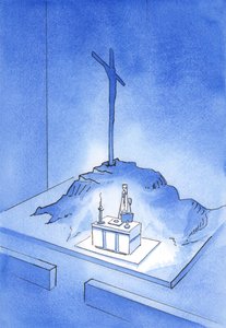 Questo è il calice del Mio Sangue: il Sacrificio del Calvario è ripresentato ad ogni Messa. da Elizabeth Wang
