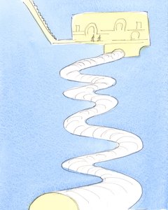 Coloro che sono salvati, alla morte, ma hanno bisogno di purificazione, sono come persone che viaggiano a lungo sottoterra verso una vasta area luminosa, con sale operatorie e reparti di fisioterapia