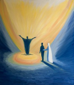 Quando preghiamo Maria, lei ci conduce più vicino a Cristo suo figlio affinché possiamo unirci alla sua preghiera al Padre
