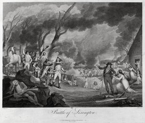 La Battaglia di Lexington, 19 aprile 1775 da Elkanah Tisdale